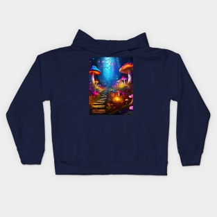 Fantasy Mushroom-scape Kids Hoodie